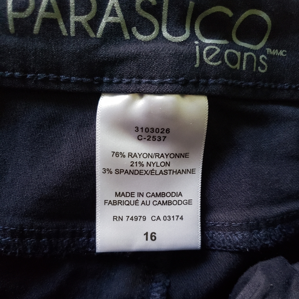 Parasuco Woman's Stretchy Skinny Blue Jeans NWOT - Picture 3 of 3